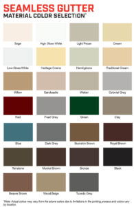 Seamless Gutter Colors